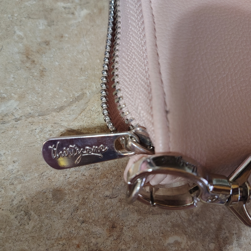 thirty-one Pale Pink Wristlet Clutch with Strap - Picture 3 of 3